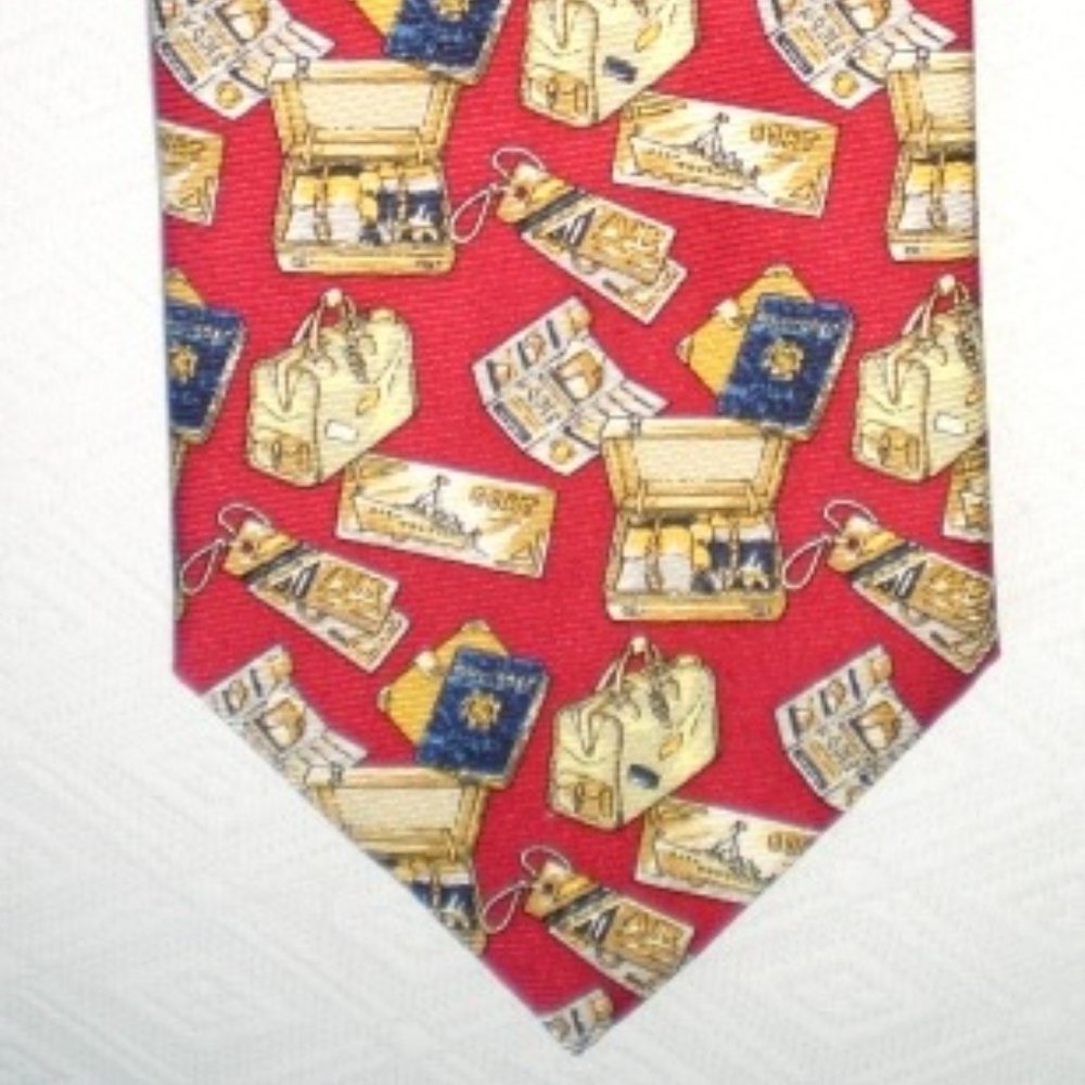 KIESELSTEIN-CORD silk red gold tie
